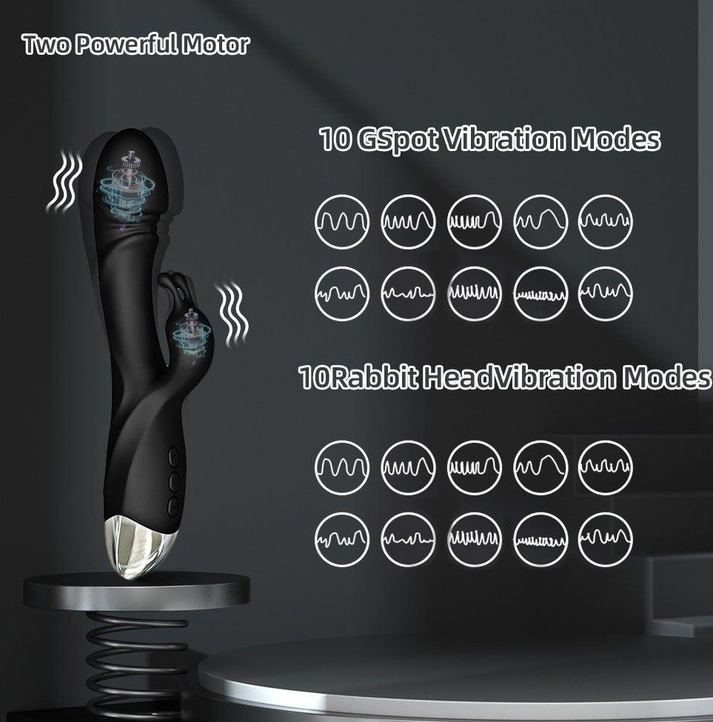 Nipple Massage Dildo Rabbit Vibrator Adults Sex Toy — view 5