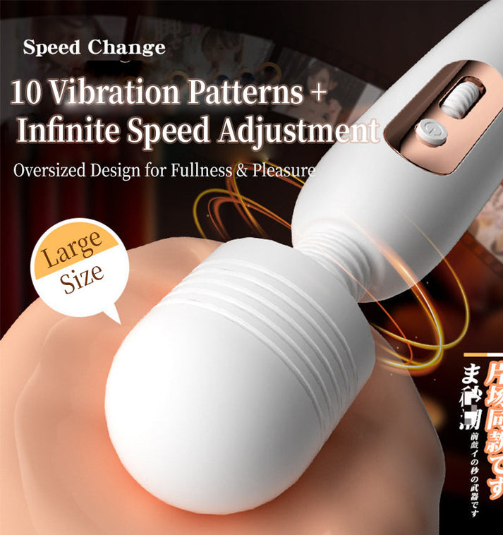 AV Vibrator for Women 10 Vibration Modes & Variable Speed USB Rechargeable Whisper Quiet (Under 50dB) Safe Silicone — view 5