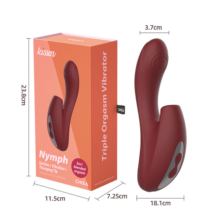 Silicone Vibrator with Suction & Clitoral Stimulation — view 2