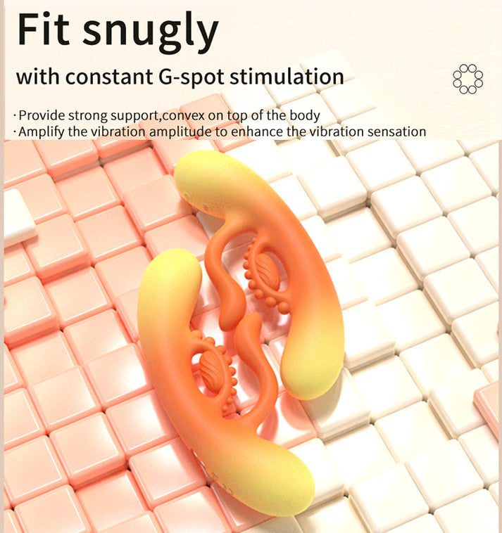 Fully Wrapped Silicone 3 Motors Female Vibrator, Internal & External Stimulation — view 3