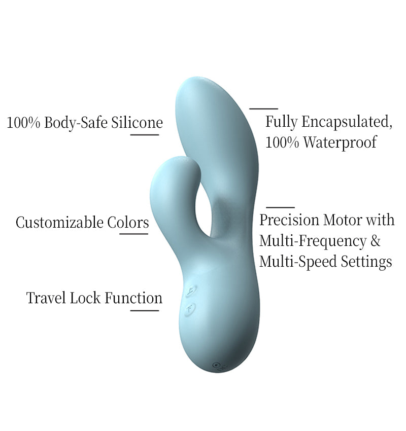 Rabbit Vibrator for Women, Multi Vibration Modes, Ultra Quiet, Full Body Waterproof & All Silicone Encapsulated