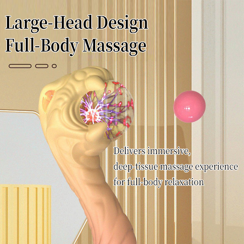 Dual-head Vibrating Ball with Serpentine Arc, Powerful Vibration & Heating Function