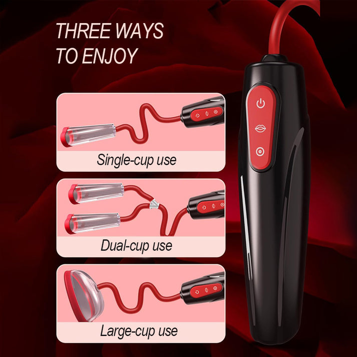 Waterproof Suction Vibrator Kit with ABS+PP Construction, Strong Suction Power — view 4