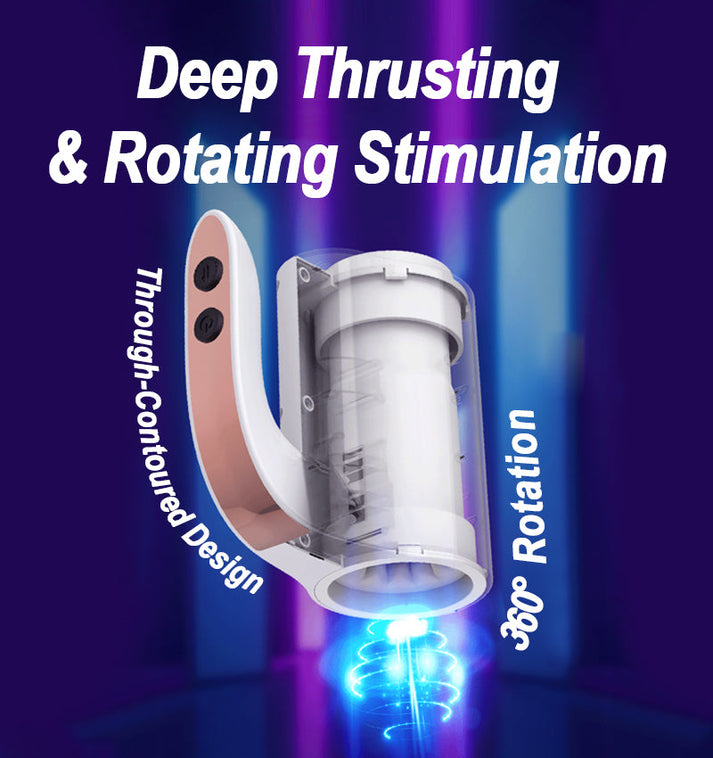 Manual push type Thrusting & Rotating Electric masturbator — view 5