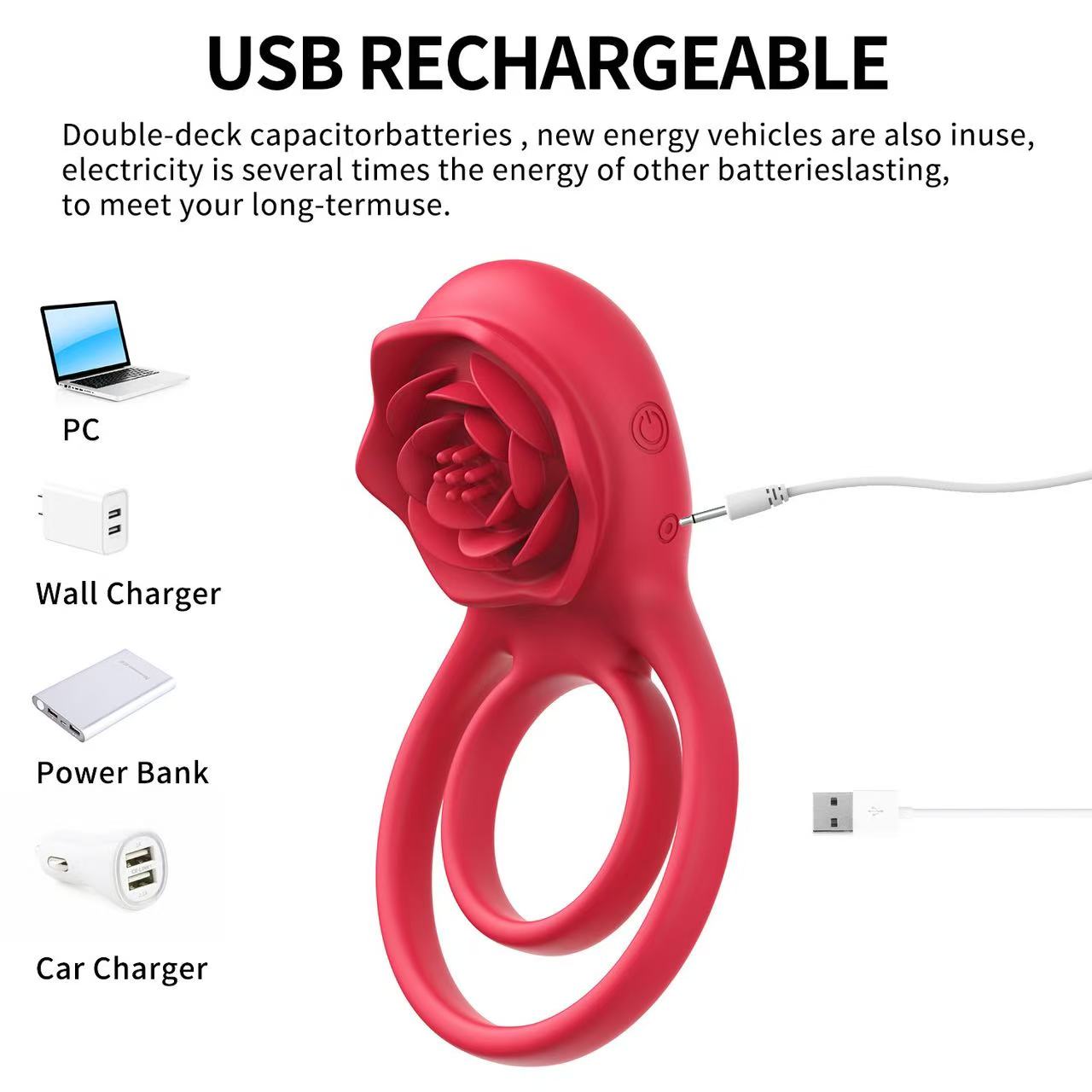 Multi Functional Double Penis Cock Rings with Remote - gallery image