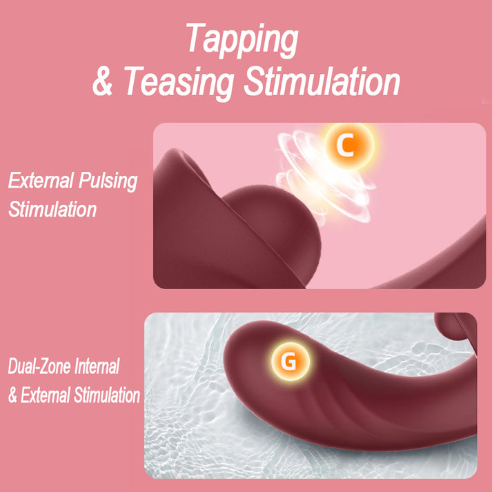 Female Silicone Vibrator with Telescopic & Pulsing Functions — view 3