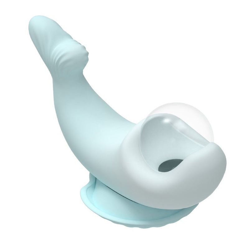 Mermaid Style Vibrating Ball with Tail Design, Heating Function & Magnetic Base Charging