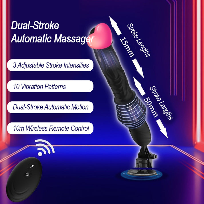 CHISA Dual‑Stroke Dual Action Vibrator with Wireless Remote Control — view 4