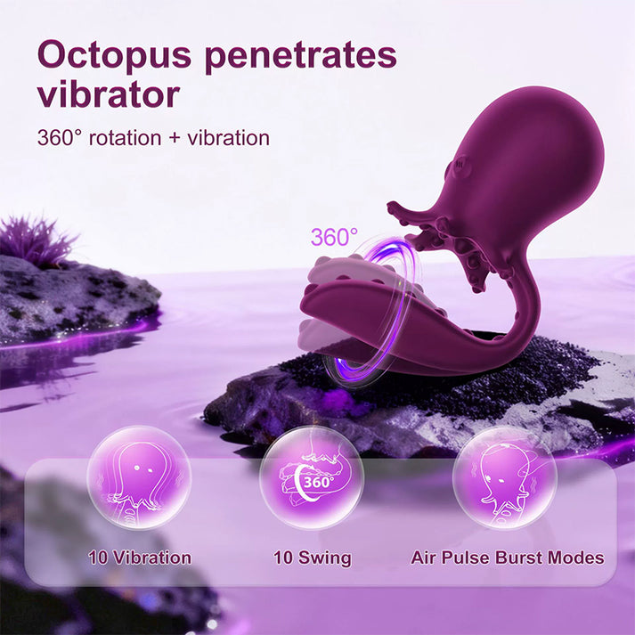 APP Sensing Octopus Vibrator, Leg Clamp Design for Women — view 6