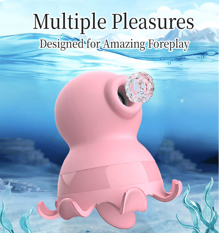 Small octopus sucking licking vibrator clitoral massager for women — view 5