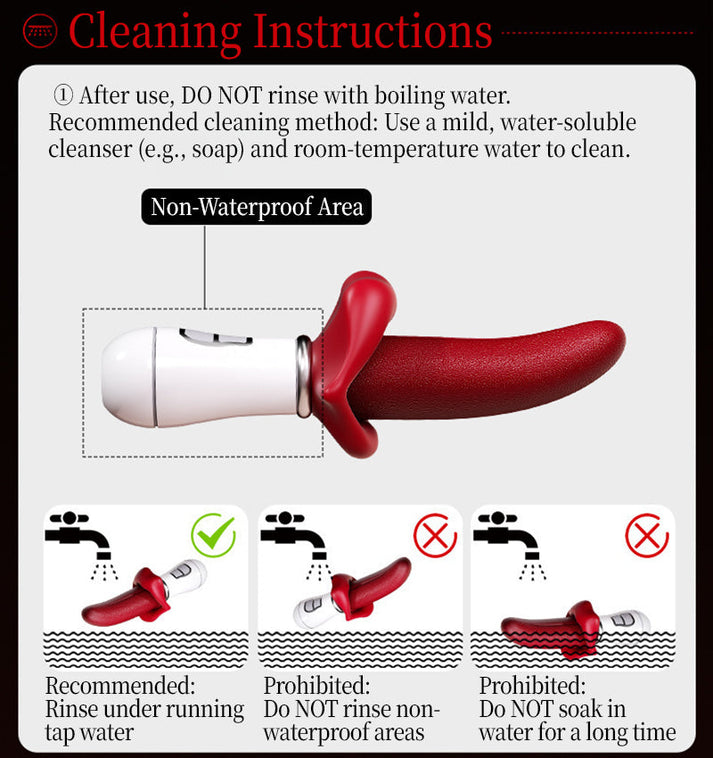 Tongue Licking Vibrator for Women, Realistic Tongue-Style Clitoral Stimulator Egg — view 6