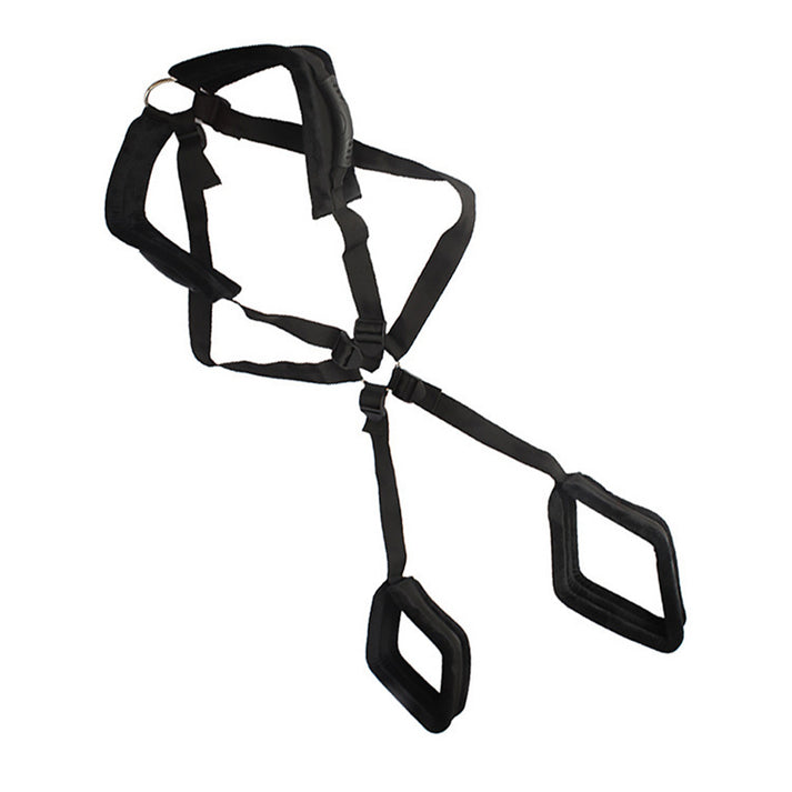 Pair of nylon webbing straps with plush lining and plastic quick-release buckles