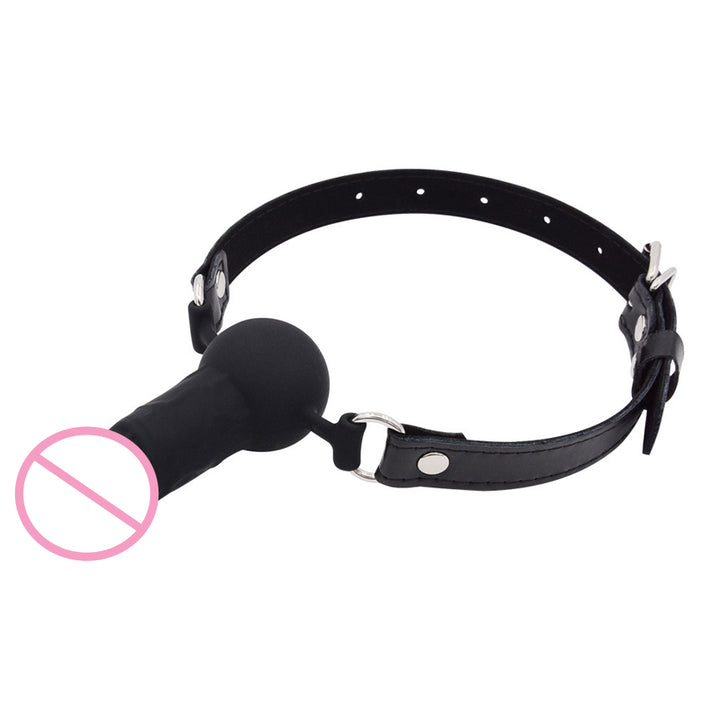 Leather Mouth Gag for Consensual Role Play — view 3
