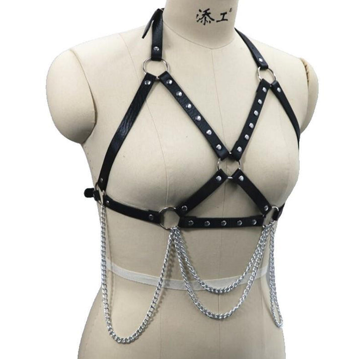 Chain Harness Collar & Waist Belt Set — view 3