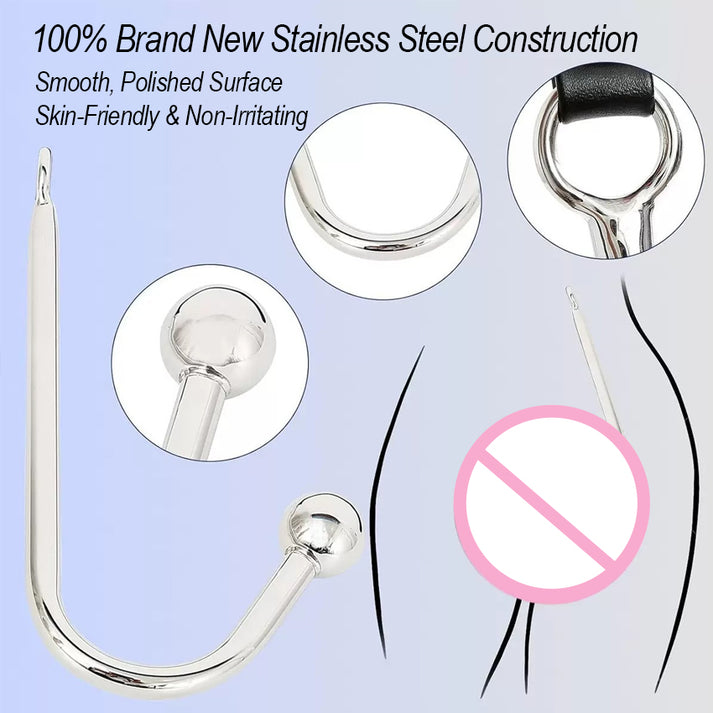 Adjustable PU Leather Collar & Chain Set — view 2