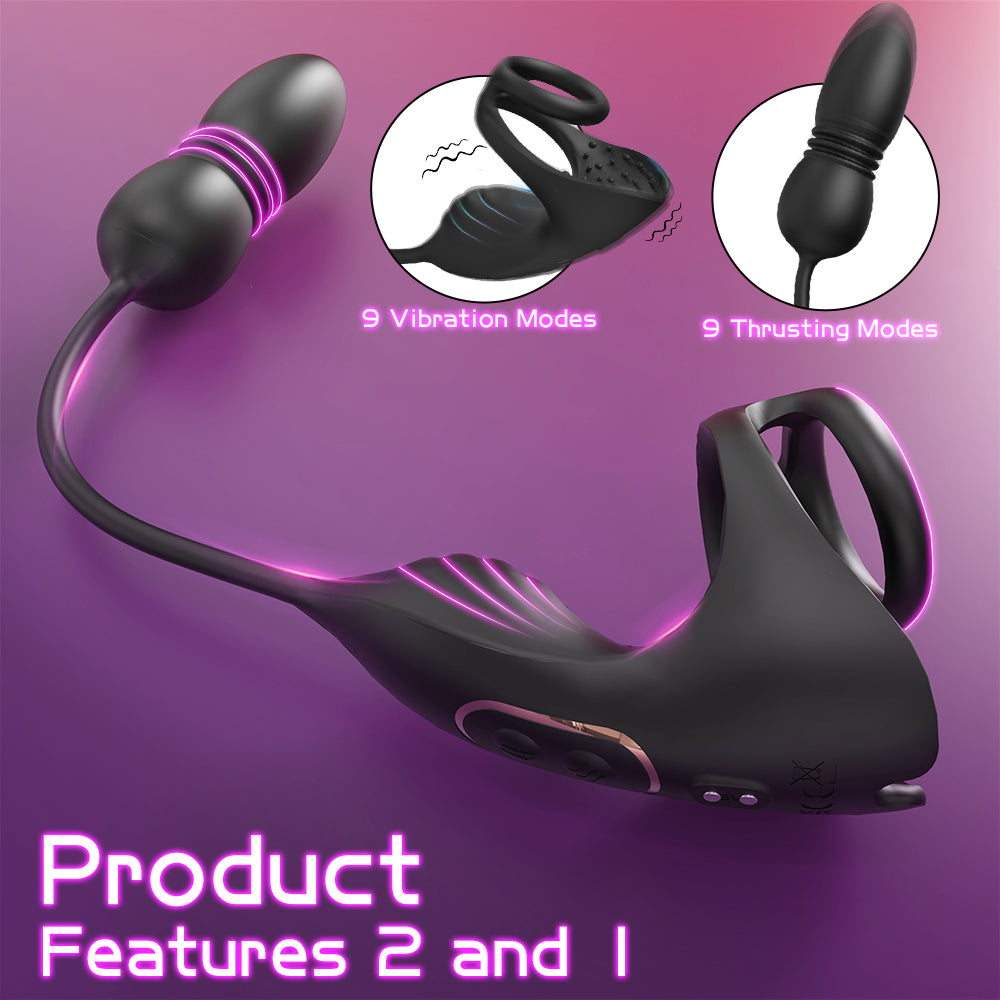 The Double - Ring Essence Locking Ring Vibration Remote - gallery image