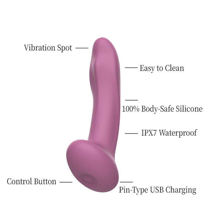 Realistic Silicone Vibrator with Suction Cup Base, Soft Skin-like Texture, Manual Control — view 3