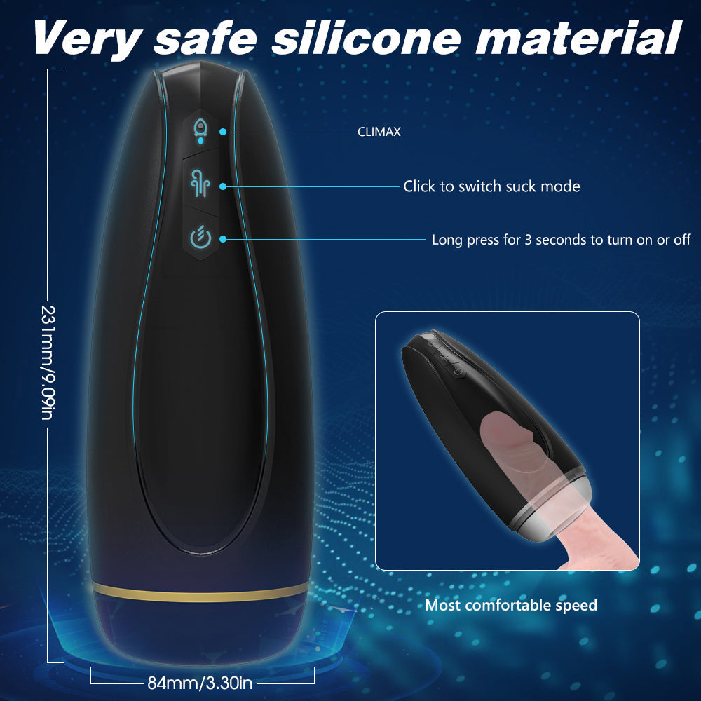 Frenzy shock cup male masturbator shown in full front view