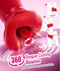 Rose Tongue Licking Oral Sucking Vibrator - additional view