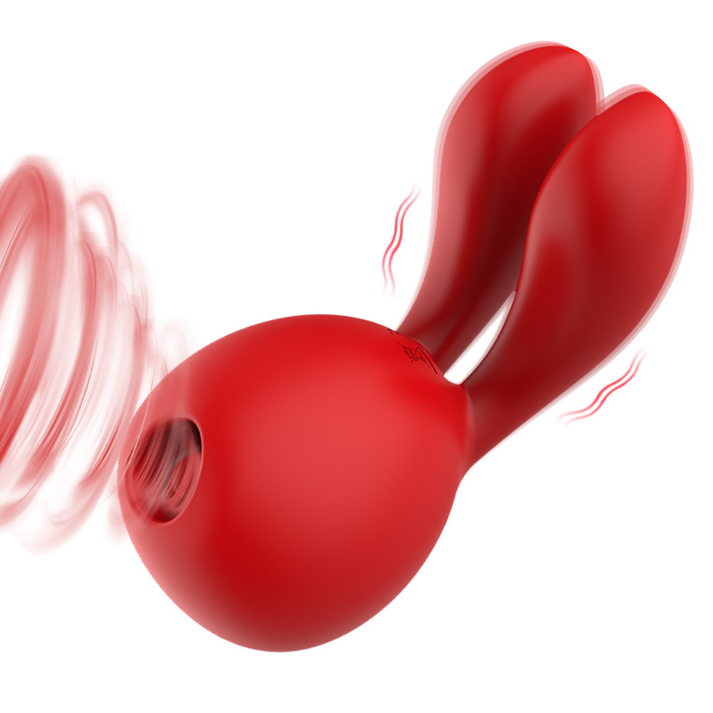 Silicone Rabbit Vibrator with Dual Sucking and Vibrating - alternate view