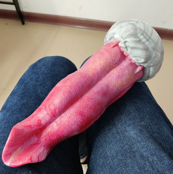 Colorful wolf tongue dildos anal toys — view 8