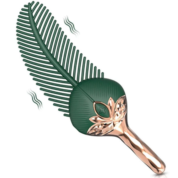 Peacock feather shape teasing vibrator — view 5