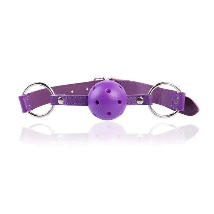 4 Colors Faux Leather Mouth Gag Adjustable Plastic Ball Adult Flirting Fetish Roleplay Game Props Couples BDSM Bondage — view 8