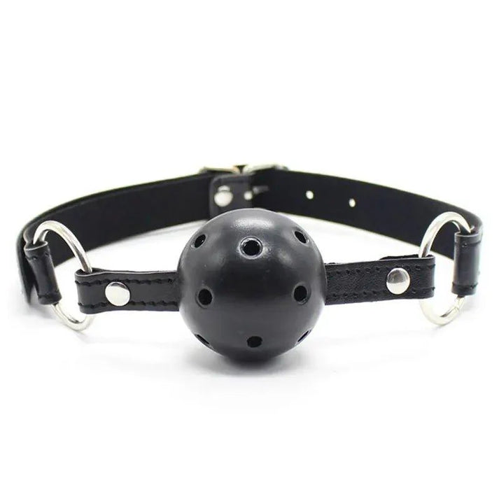 4 Colors Faux Leather Mouth Gag Adjustable Plastic Ball Adult Flirting Fetish Roleplay Game Props Couples BDSM Bondage — view 6
