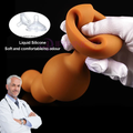 S - XXL Anal Beads Huge 9cm Anal Plug Soft Liquid Silicone - detail view