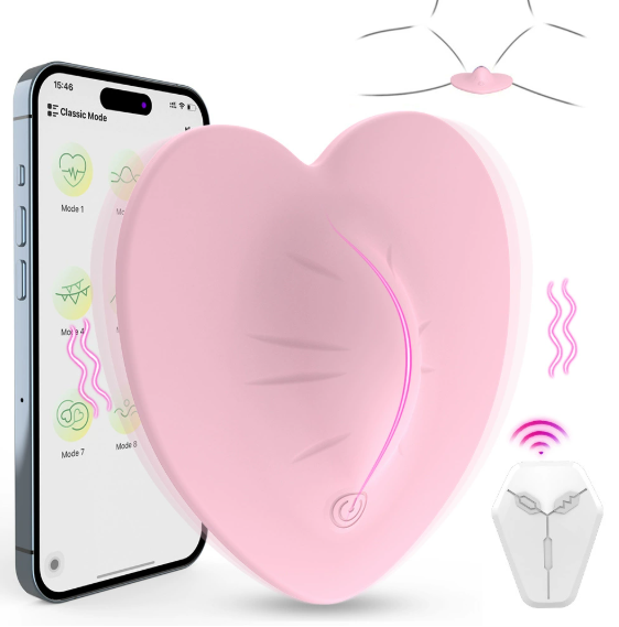 Heart - Shaped APP and Remote Control Vibrator - alternate view