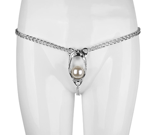 T-shaped chastity belt is used for abstaining, preventing infidelity and locking the penis — view 4