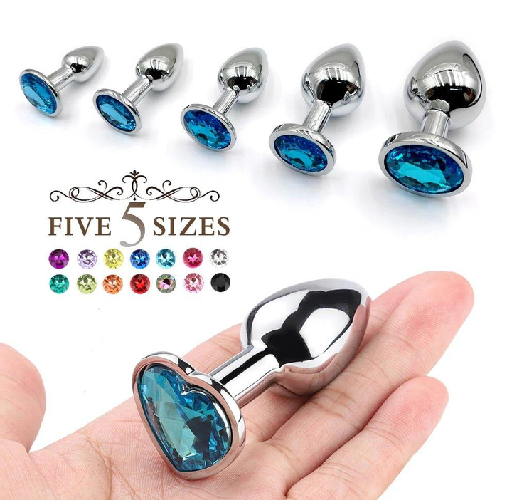 1pcs Metal Anal Plug With Gem Base — view 4