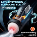 Automatic Telescopic Sucking Heating Thrusting Male Masturbator Men Masturbation Cup Sex Toys for Man — view 4