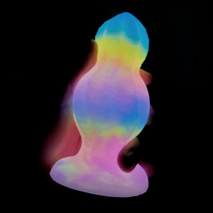 SM New Fluorescent Anal Plug With Anal Dilation Massage — view 3