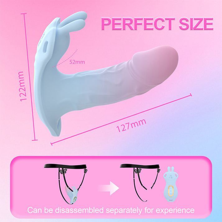 APP Dual Vibration Telescopic Rabbit Invisible Wearable Vibrator Egg Massage Vibrating Stick — view 3