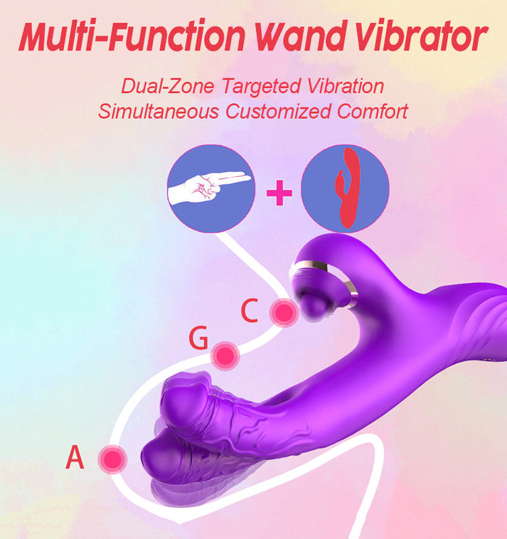 Dual-Motor Thrusting & Tapping Vibrator • Multi-Function Pleasure Device — view 3