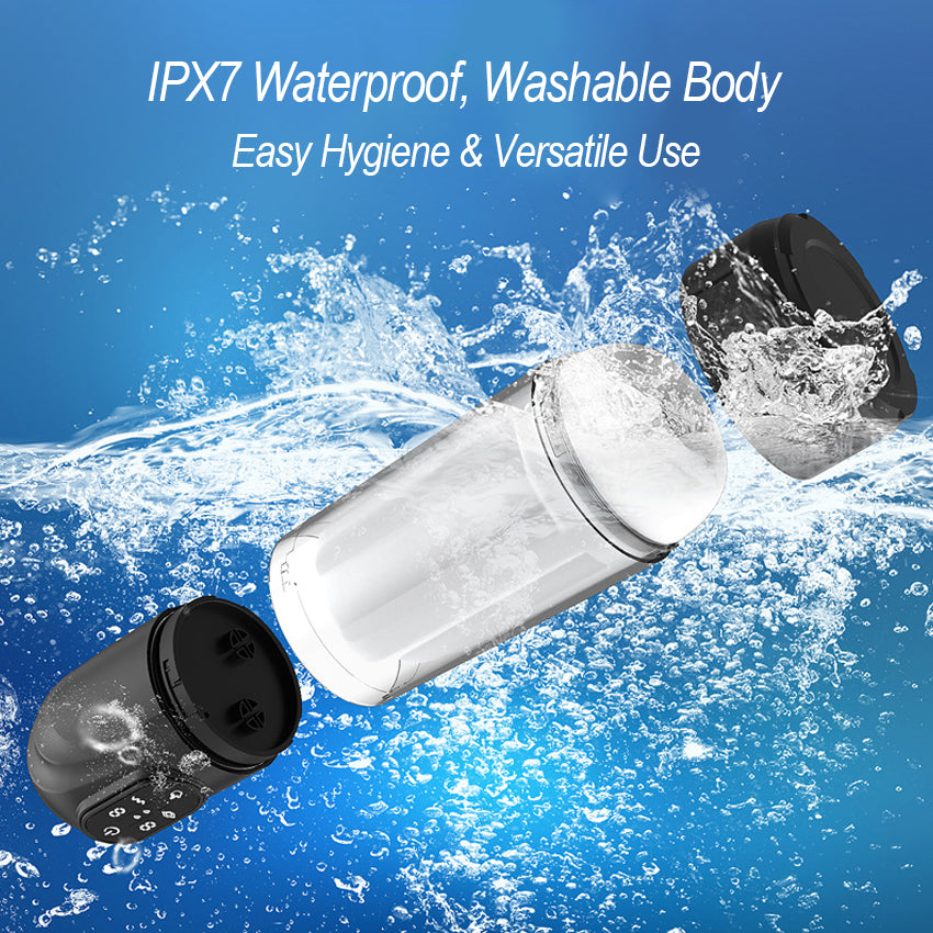 IPX Waterproof Automatic Telescoping Suction Training Masturbator with 9 Suction & 9 Vibration Levels