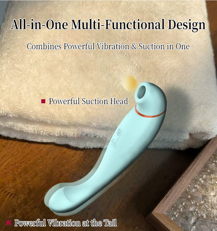 Suction & Vibration Liquid Silicone Personal Massager for Women, Multi-Frequency, Quiet Operation, Waterproof, Full — view 5