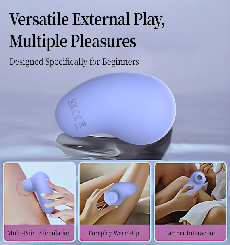 Whisper-Quiet Clitoral Vibrator - Tapping & Suction Egg Toy