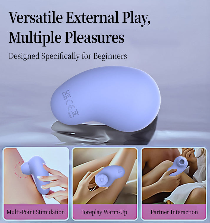 Whisper-Quiet Clitoral Vibrator-Tapping & Suction Egg Toy — view 2