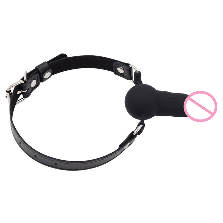 Leather Mouth Gag for Consensual Role Play — view 4
