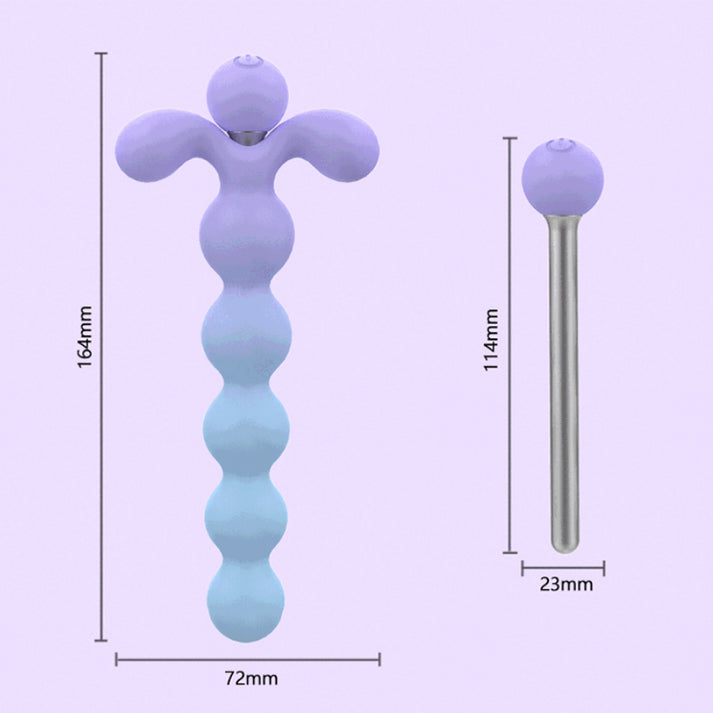 Vibrating Flower Bead Massager 10-speed Vibration, Silicone & 304 Stainless Steel Construction — view 5
