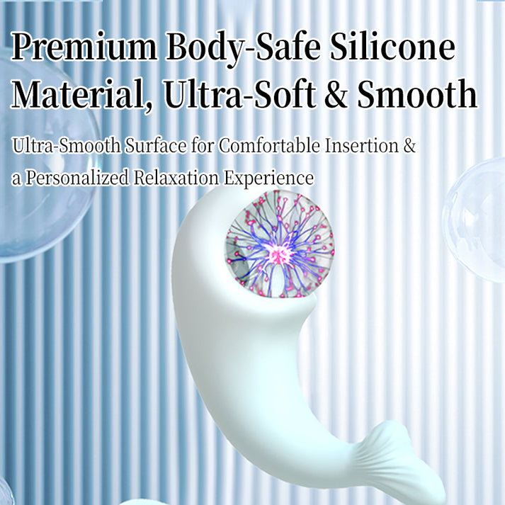 Mermaid Style Vibrating Ball with Tail Design, Heating Function & Magnetic Base Charging — view 3