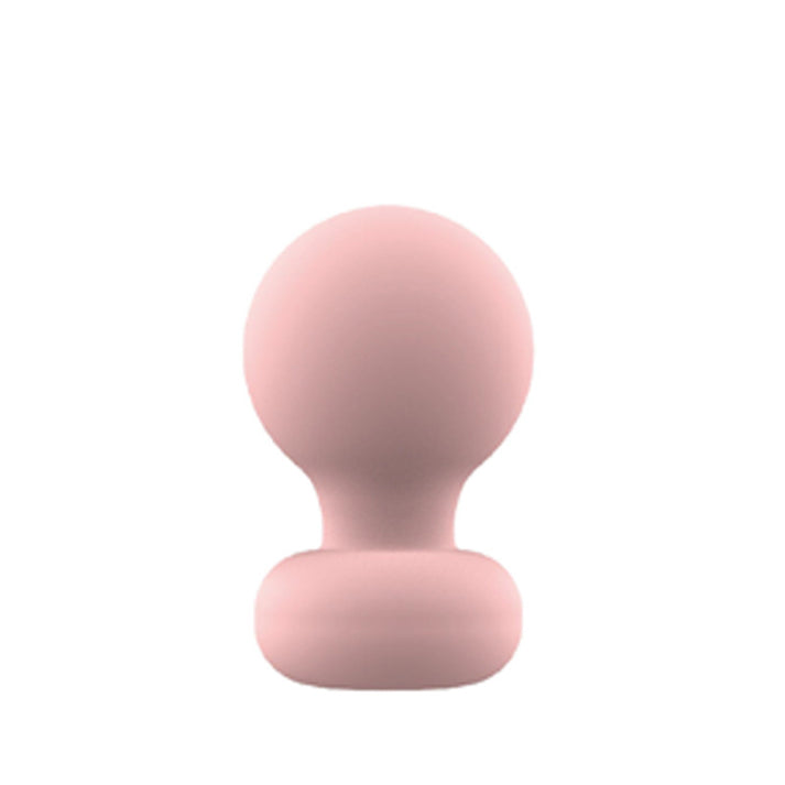 Small egg-shaped external clitoral vibrator with curved contact face