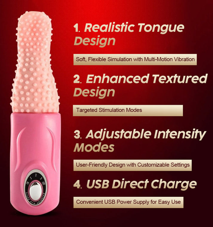 Realistic Rotating Tongue Vibrator with 3 Adjustable Modes — view 3