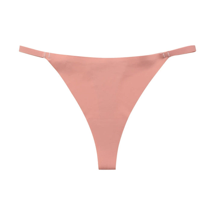 Seamless Ice Silk Thin Strap One-Piece String Thong Sexy T-Pant Thin Sports Yoga Low-Waist Invisible Underwear