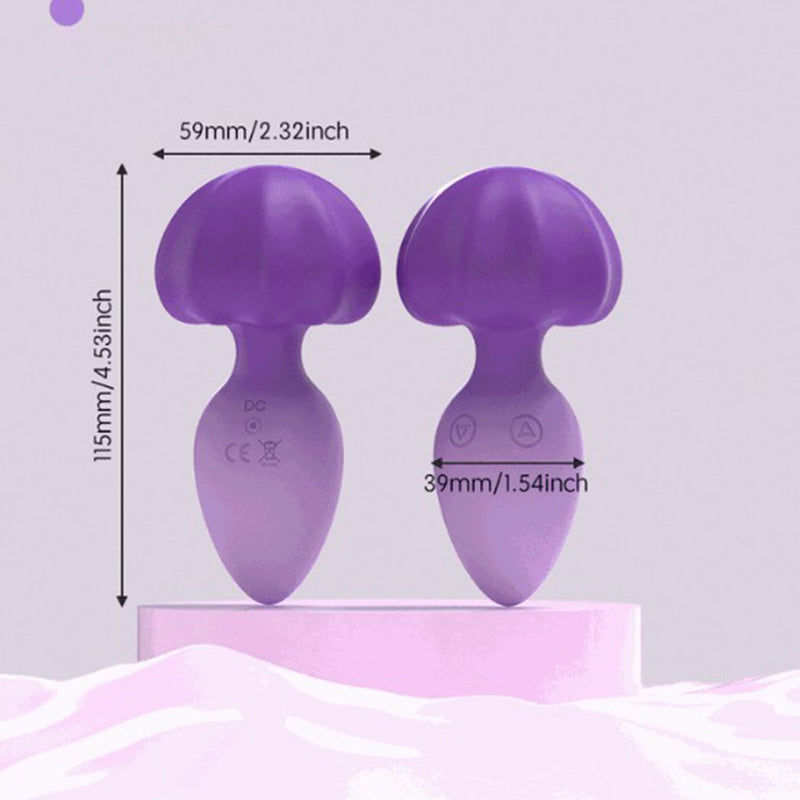 Mushroom Vibrating Anal Plug and Egg Vibrator for Couples, Multi-frequency Vibrating Masturbator — view 4