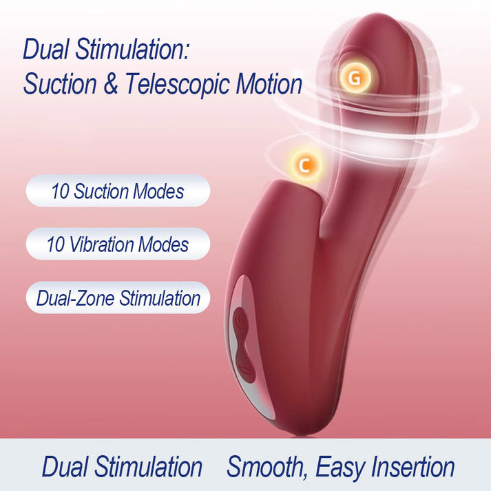 Silicone Vibrator with Suction & Clitoral Stimulation — view 8