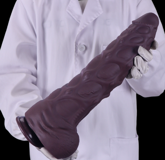 Oversized Extra - Thick Silicone Seahorse Shaped Dildo - additional view