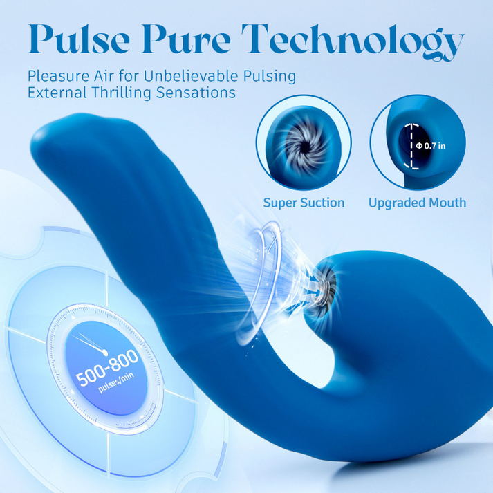 Blue Pulse New Suction Vibrator — view 3